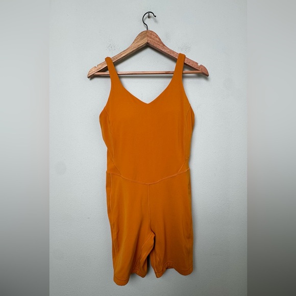 Lululemon Align Onesie 8” Shorts‎ AUTUMN ORANGE W1DSKS Size 10 - Picture 3 of 11